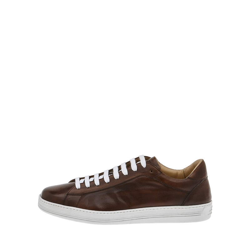 Dark Brown sneaker in buffalo vegetable leather, Classe Toscana ...